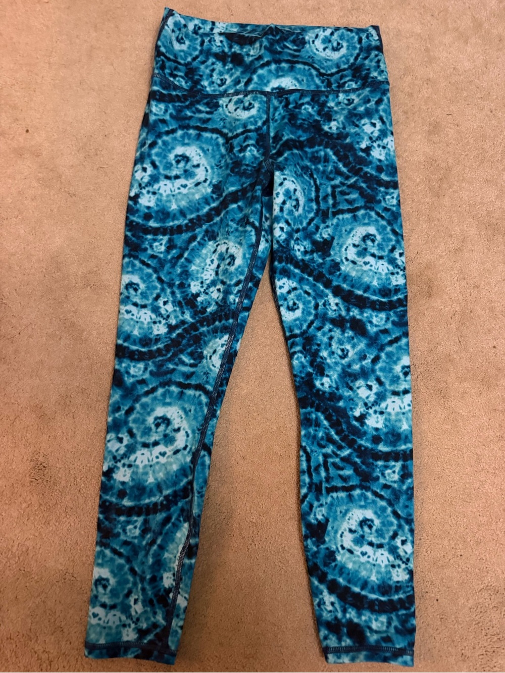 Fabletics Blue Tie-Dye Active Leggings